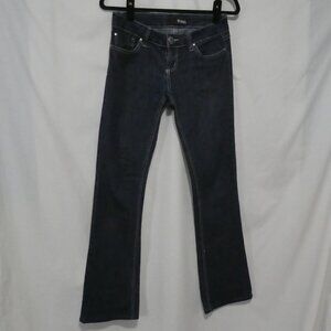 BONGO - Denim Vision | size 7 | Classic Flared Dark Wash  Blue Denim Jeans